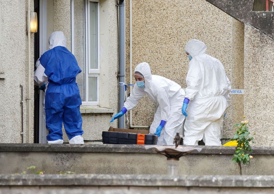 Forensics at the scene. Credit: Press Eye